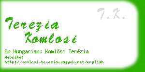 terezia komlosi business card